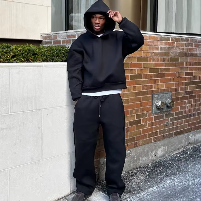 Men'S New Sportswear Set | Trendy 2-Piece (Hoodie & Pants) for Outdoor Basketball