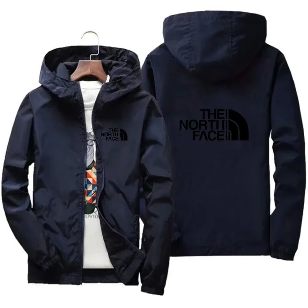 2025 Men'S Fashion Windproof Zipper Hooded Jacket Casual Outdoor Sportswear for Streetwear Running and Daily Comfortable Wear