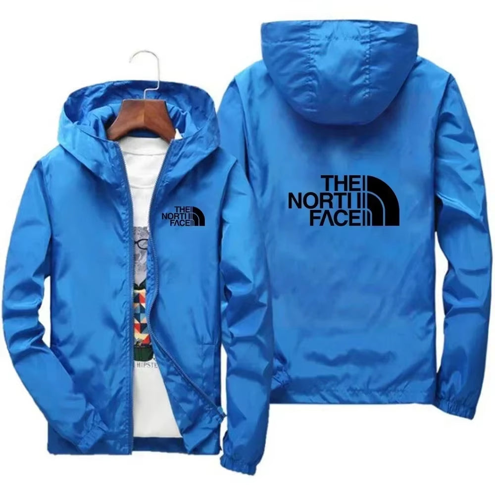2025 Men'S Fashion Windproof Zipper Hooded Jacket Casual Outdoor Sportswear for Streetwear Running and Daily Comfortable Wear