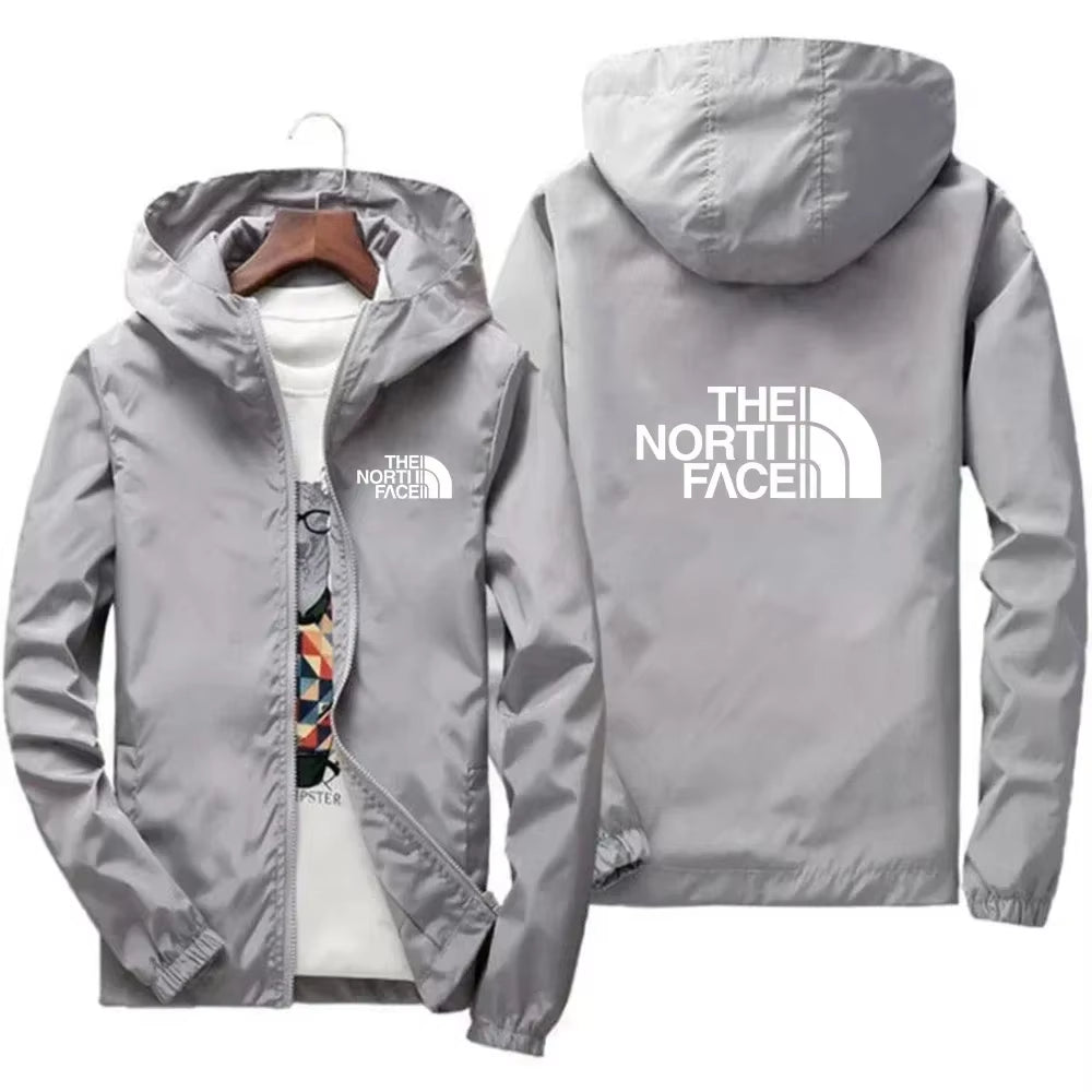 2025 Men'S Fashion Windproof Zipper Hooded Jacket Casual Outdoor Sportswear for Streetwear Running and Daily Comfortable Wear