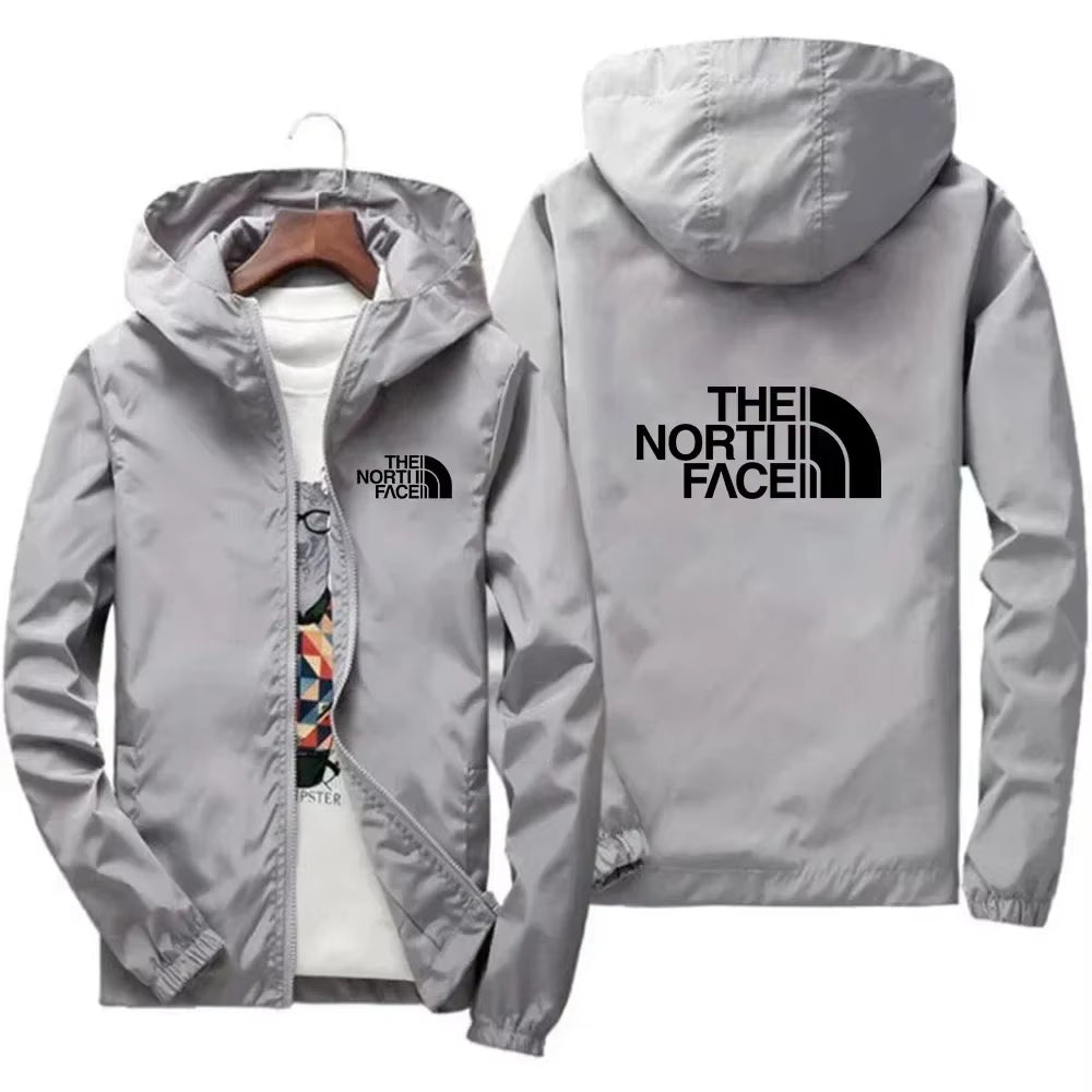 2025 Men'S Fashion Windproof Zipper Hooded Jacket Casual Outdoor Sportswear for Streetwear Running and Daily Comfortable Wear