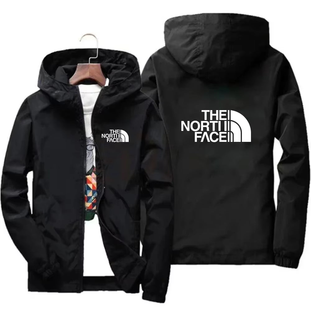 2025 Men'S Fashion Windproof Zipper Hooded Jacket Casual Outdoor Sportswear for Streetwear Running and Daily Comfortable Wear