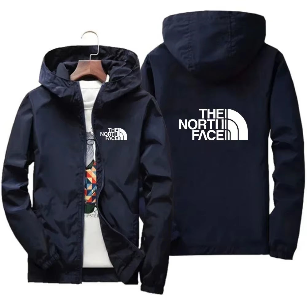 2025 Men'S Fashion Windproof Zipper Hooded Jacket Casual Outdoor Sportswear for Streetwear Running and Daily Comfortable Wear