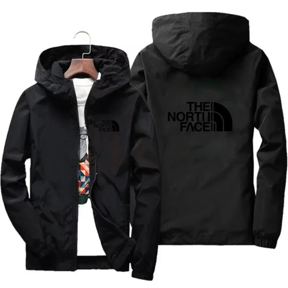 2025 Men'S Fashion Windproof Zipper Hooded Jacket Casual Outdoor Sportswear for Streetwear Running and Daily Comfortable Wear